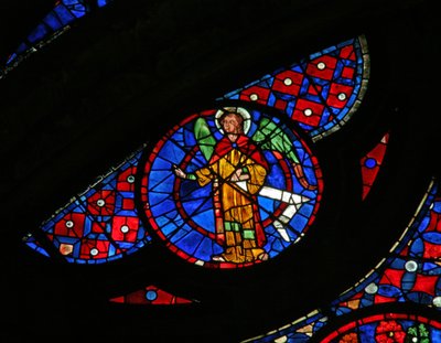 Okno w115 przedstawiające anioła autorstwa French School