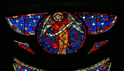 Okno w115 przedstawiające anioła autorstwa French School