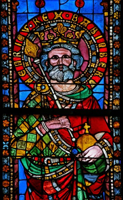 Okno w11 przedstawiające cesarza Henryka de Bamberg autorstwa French School