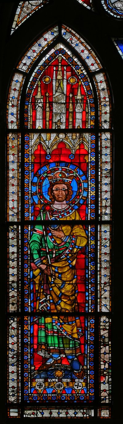 Okno w11 przedstawiające cesarza Filipa de Souabe autorstwa French School