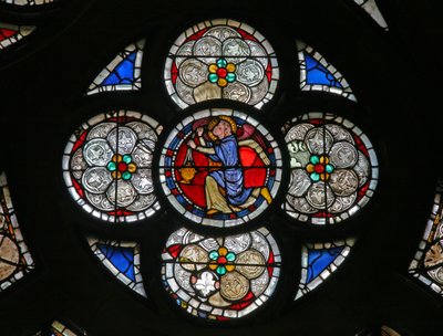 Okno w13 przedstawiające anioła autorstwa French School