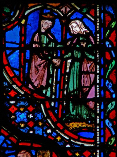 Okno w14 Dawid poślubia Abigail I Sam XXV 42 autorstwa French School