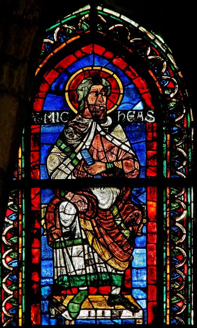 Okno w205 przedstawiające Micheasza autorstwa French School