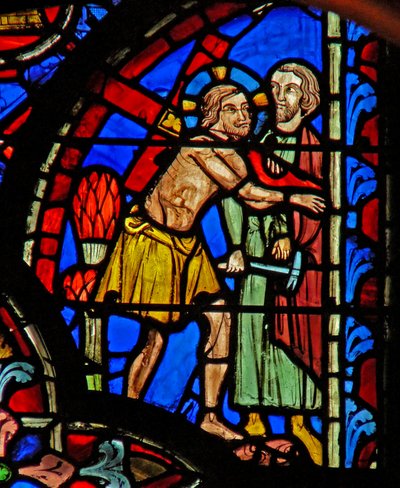 Okno w8 Jezus niesie krzyż: Via Crucis autorstwa French School