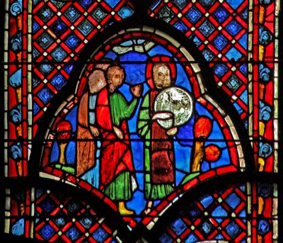 Okno w9L Św. Jan Chrzciciel: Ecce Agnus Dei autorstwa French School