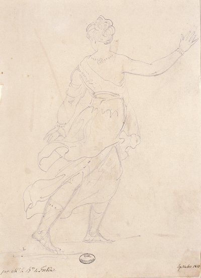 Kobieta z tyłu, 1813 autorstwa French School