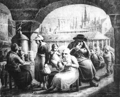 Kobieta sprzedająca kawę, ok. 1820 autorstwa French School