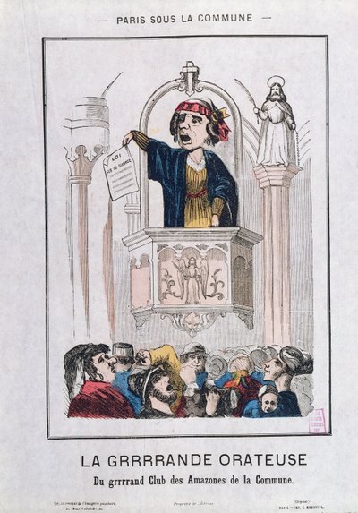 Klub Kobiet w okresie komuny, 1871 autorstwa French School