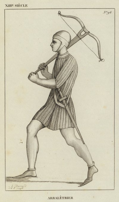 XIII Siecle, Arbaletrier (rycina) autorstwa French School