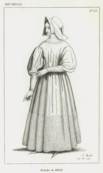 XII wiek, Mabille de Riez (rycina) autorstwa French School