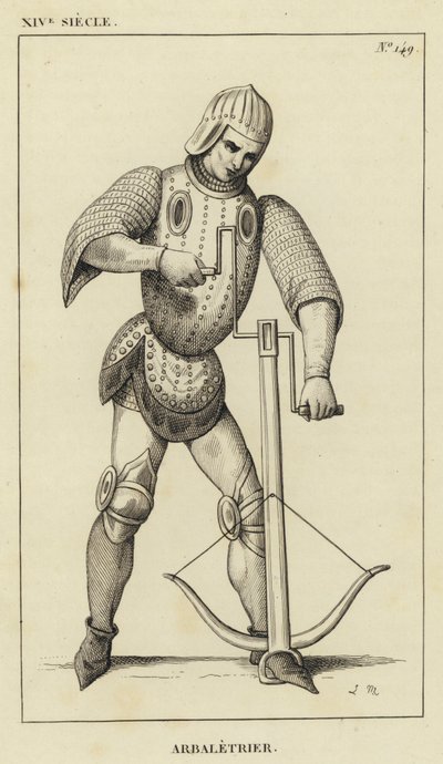 XIV Siecle, Arbaletrier (rycina) autorstwa French School
