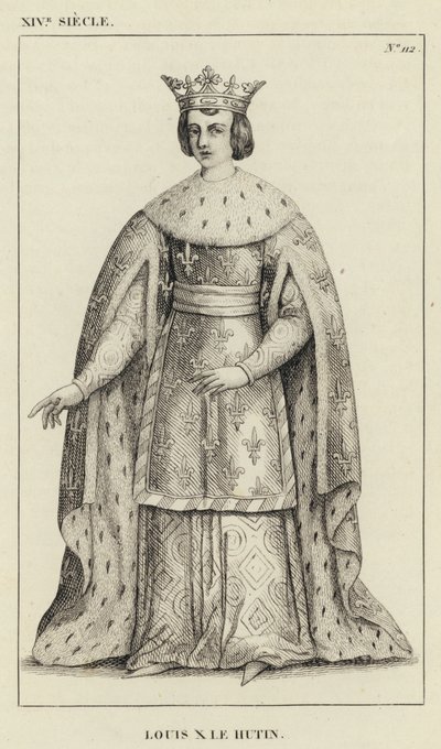 XIV wiek, Ludwik X le Hutin (rycina) autorstwa French School