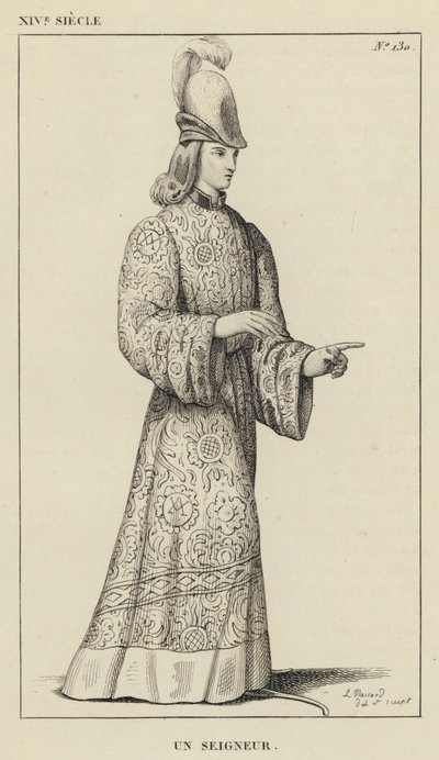 XIV wiek, Pan (rycina) autorstwa French School