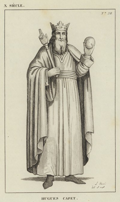 X Siecle, Hugues Capet (grawerowanie) autorstwa French School
