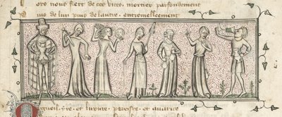 Yates Thompson 21, fa. 165, Siedem grzechów głównych, c.1380 (welum) autorstwa French School