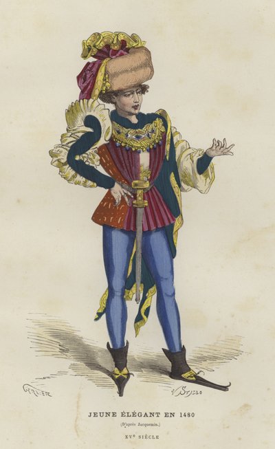 Młody dandys, 1480 autorstwa French School