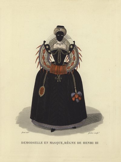 Młoda dama w masce, panowanie Henryka III we Francji autorstwa French School