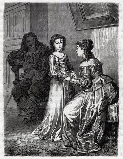 Twoja głowa jest winna, jeśli twoje serce nie jest winne, Madame de Lanclos powiedziała swojej córce Anne „”Ninnon”” z Enclos (lub Ninon de Lenclos lub Ninon de Lanclos autorstwa French School