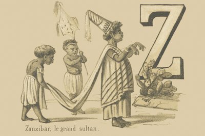 Z: Zanzibar, wielki sułtan autorstwa French School
