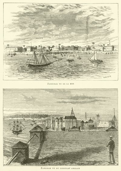 Zanzibar (grawerowanie) autorstwa French School