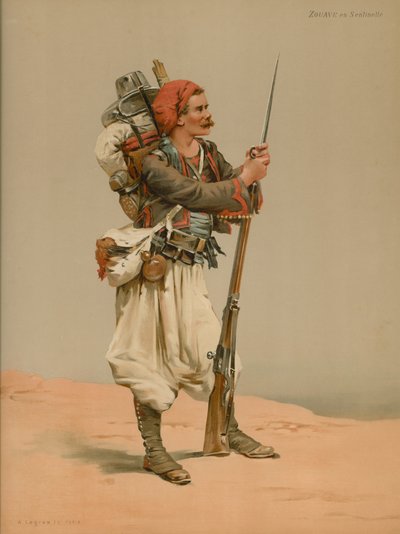 Zouave jako Strażnik autorstwa French School