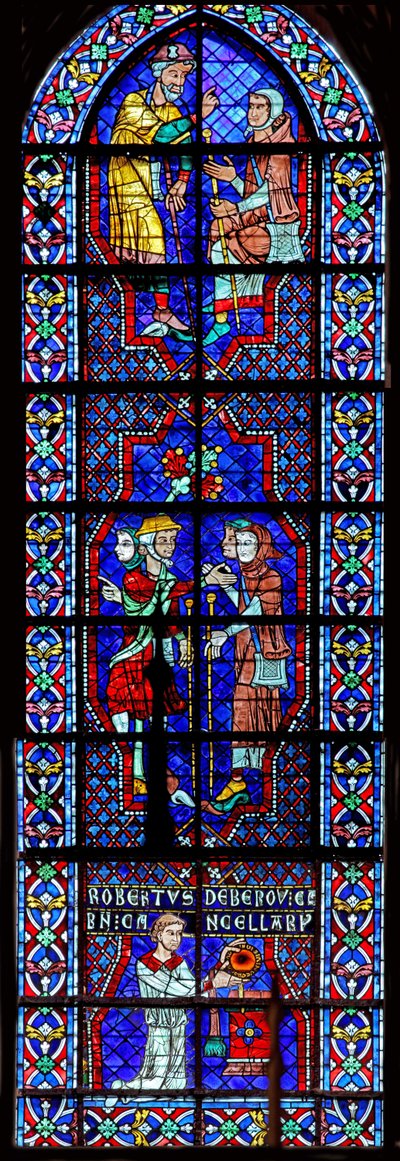 pielgrzymi i darczyńca - Robert de Bérou (w113) autorstwa French School