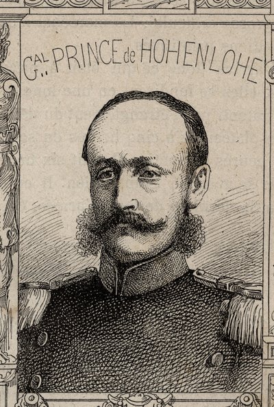 portret niemieckiego generała Clovisa de Hohenlohe-Schillingsfursta - 1870-71 (rycina) autorstwa French School
