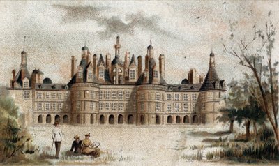 widok na Chateau de Chambord (Loir et Cher). autorstwa French School