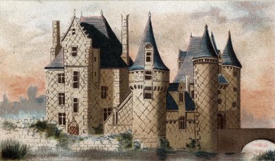 widok na Chateau du Moulin (Loir et Cher). autorstwa French School