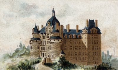 widok na zamek Brissac (Maine et Loire). autorstwa French School
