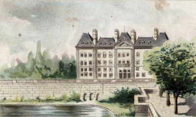 widok na zamek Meudon (Sekwana i Oise). autorstwa French School