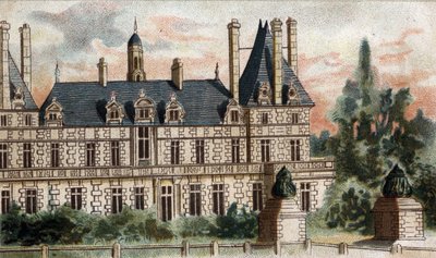widok na zamek Rosny (Sekwana i Oise). autorstwa French School