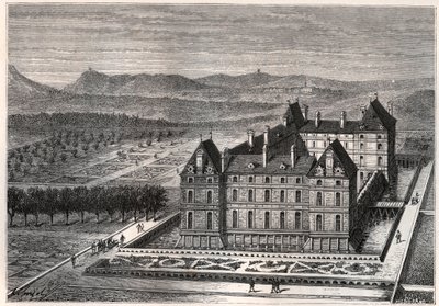 widok na zamek Rosny autorstwa French School