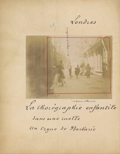 Londyn. Choreograf dziecięcy w alei Un Oigue Barbarie autorstwa French Unknown maker