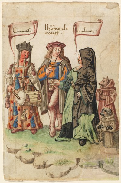 Dworzanin między chciwością a udawaniem [fot. 14 odbytu] autorstwa French early 16th Century