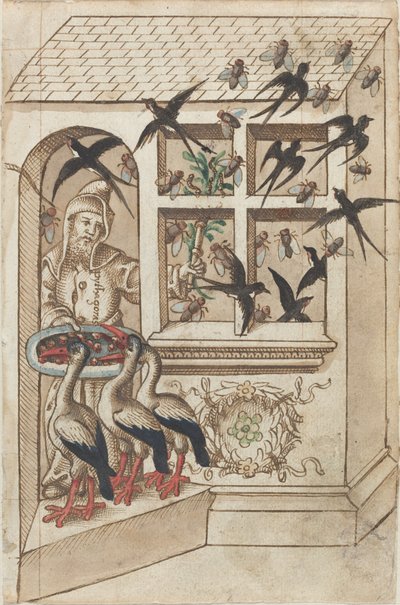 „Nie miej jaskółek pod tym samym dachem” [fot. 40 odbytu] autorstwa French early 16th Century