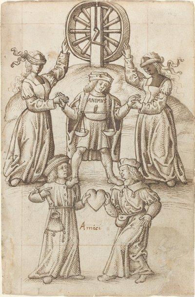 „Przyjaźń to równość; przyjaciel to drugie ja” [fot. 10 odbytu] autorstwa French early 16th Century