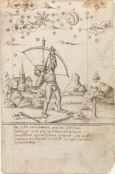 „Ty strzelasz do nieba” [fot. 9 odbytu] autorstwa French early 16th Century