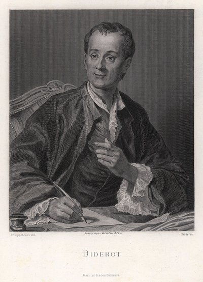 Portret pisarza, eseisty i filozofa Denisa Diderota 1713-1784, poł. XVIII w. autorstwa French master.