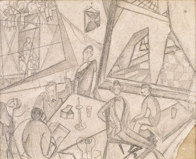 Frida i jej współcześni, ok. 1925 (ołówek na papierze) autorstwa Frida Kahlo