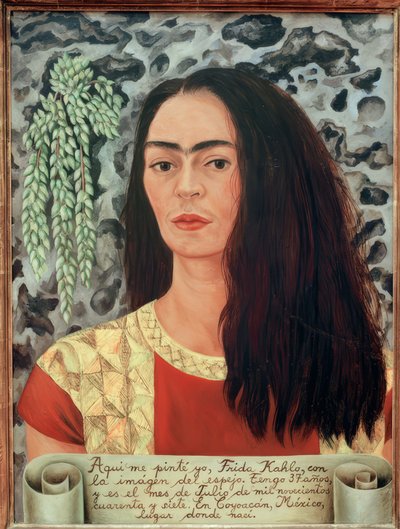 Autoportret z rozpuszczonymi włosami autorstwa Frida Kahlo