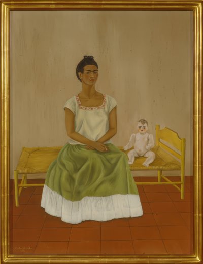 Autoportret z łóżkiem autorstwa Frida Kahlo