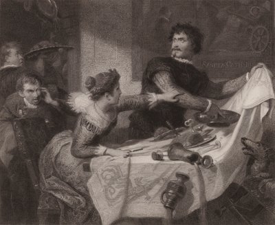 Shakespeare: Poskromienie złośnicy (rycina) autorstwa Friedrich Schwoerer