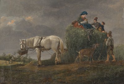 Wóz z sianem autorstwa Friedrich August Mathias Gauermann
