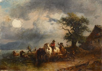 staw dla koni autorstwa Friedrich August Mathias Gauermann