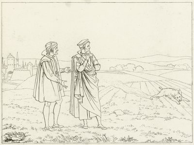 Ilustracja do Goethesa Fausta autorstwa Friedrich August Moritz Retzsch