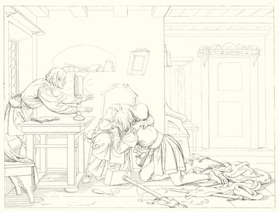 Ilustracja do Lied von der Glocke Schillera, czyli Pieśni dzwonów (rycina) autorstwa Friedrich August Moritz Retzsch