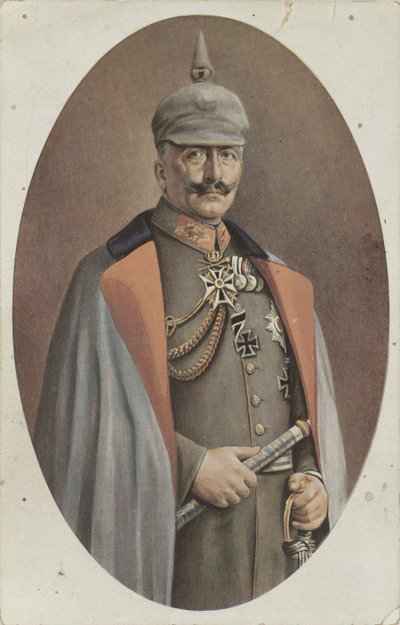 reprodukcja według namalowanego portretu Wilhelma II R. Grabendorffa Kaiser Wilhelm II (tytuł na obiekcie) autorstwa Friedrich Bruckmann