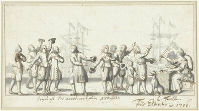Symbolika negocjacji pokojowych w 1706 (?) autorstwa Friedrich Ebisch