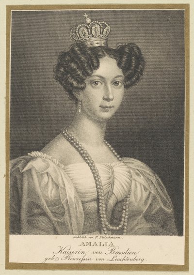 Amélie z Leuchtenberg 1812-1873, cesarzowa Brazylii, 1830. autorstwa Friedrich Fleischmann